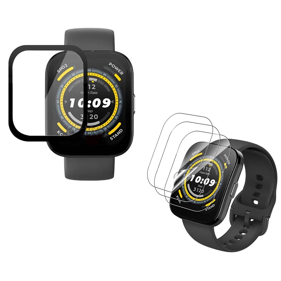 3d PMMA ฟิล์มกันรอยหน้าจอ เต็มขอบ นิ่ม ฟิล์มป้องกัน สําหรับ Huami Amazfit Bip 5