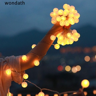 Wonda สายไฟหิ่งห้อย LED ทรงกลม พลังงานแสงอาทิตย์ 8 โหมด สีขาวอบอุ่น สําหรับตกแต่งงานแต่งงาน ปาร์ตี้