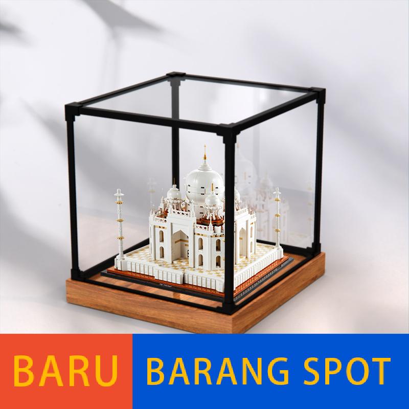 กล่องแสดง เหมาะสําหรับ Lego 21056 Taj Mahal Dust Cover Indian Building Series กล่องเก็บของโลหะผสมกล่