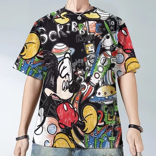เสื้อยืดพิมพ์ลายมิกกี้เวอร์ชั่นเกาหลี--NY