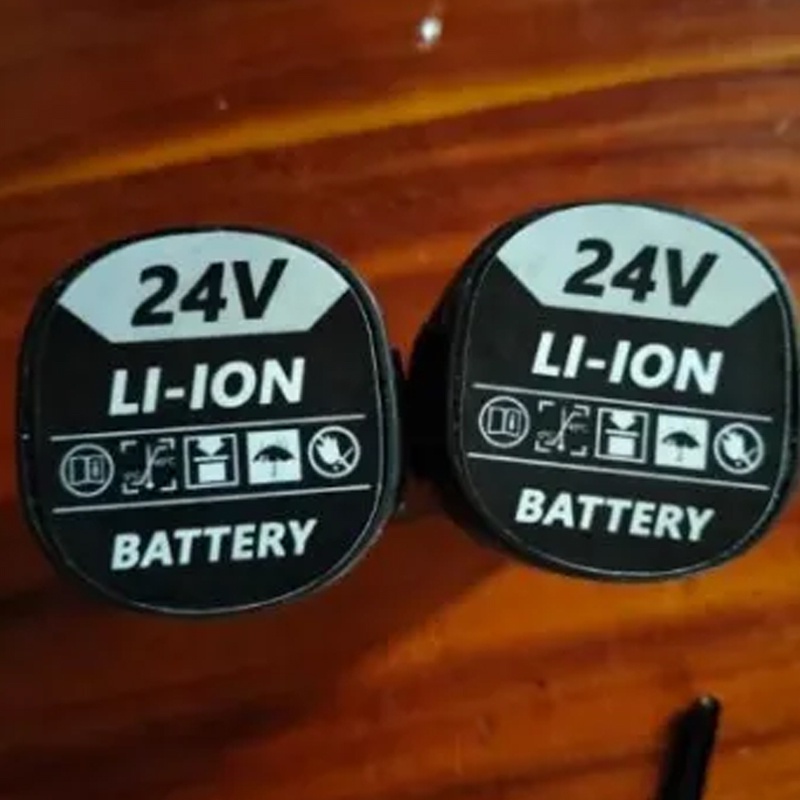 (2 ก้อน) แบต แบตเตอรี่ สว่านไร้สาย สว่าน 24V Lithium-ion Battery แบตลิเธียมไอออน ทรงสี่เหลี่ยม 24V-2PCS