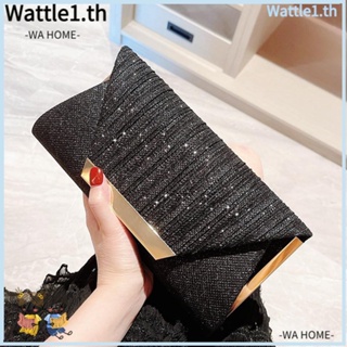 Wttle กระเป๋าสะพายไหล่ กระเป๋าคลัทช์ ปักเลื่อม สีแอปริคอท สําหรับงานปาร์ตี้ งานแต่งงาน