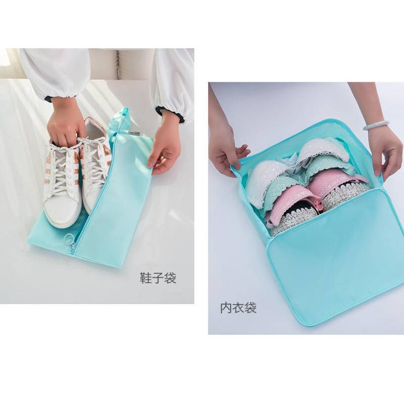 กระเป๋าเก็บเสื้อผ้า แบบผูกเชือก พับได้ สําหรับท่องเที่ยว - รูปที่ 5