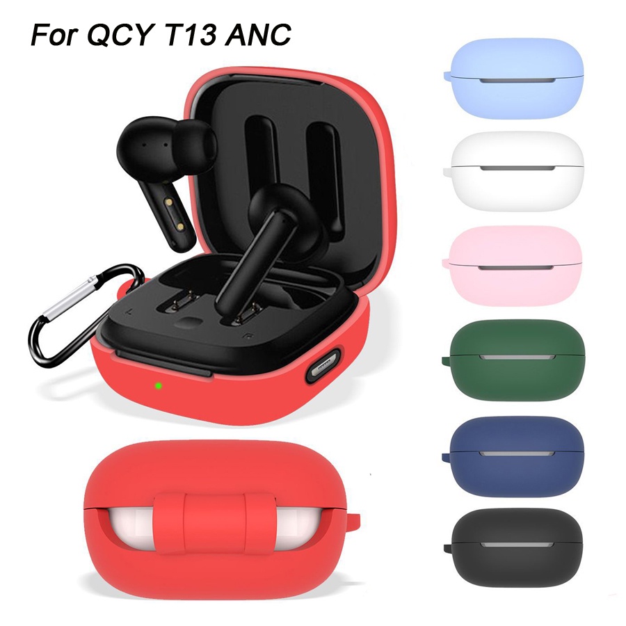 เคสสําหรับ QCY T13 ANC เคสซิลิโคนฝาครอบป้องกันสําหรับ QCY T13 ANC Protector