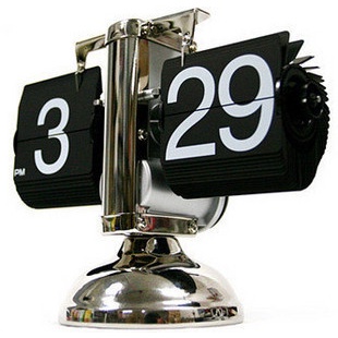 นาฬิกาลูกตุ้มอัตโนมัติ แบบตั้งโต๊ะ ขนาดเล็ก แบบเรียบง่าย สําหรับตกแต่งบ้าน ห้องนั่งเล่นflip clock fl