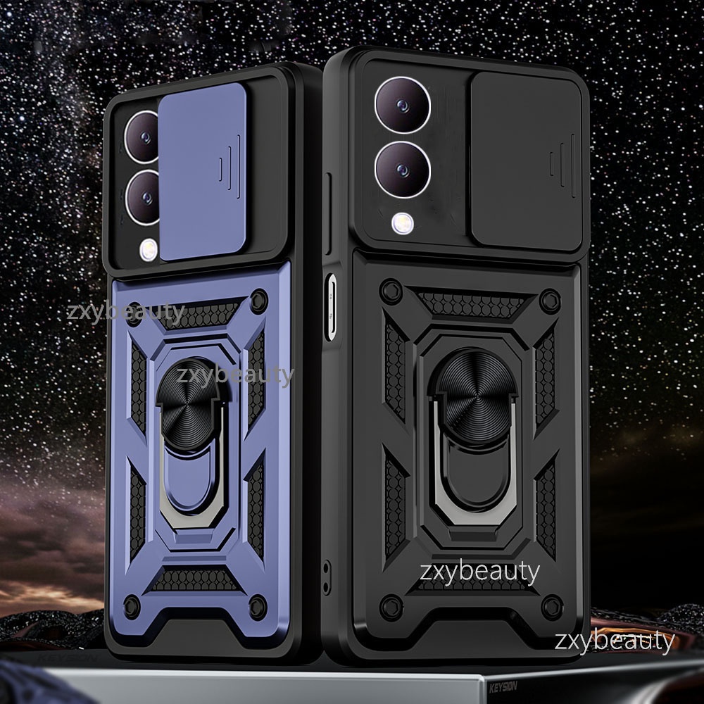 เคสโทรศัพท์มือถือ พร้อมแหวนแม่เหล็ก สําหรับ Vivo Y17S 2023 Y17S Y 17S 4G 5G