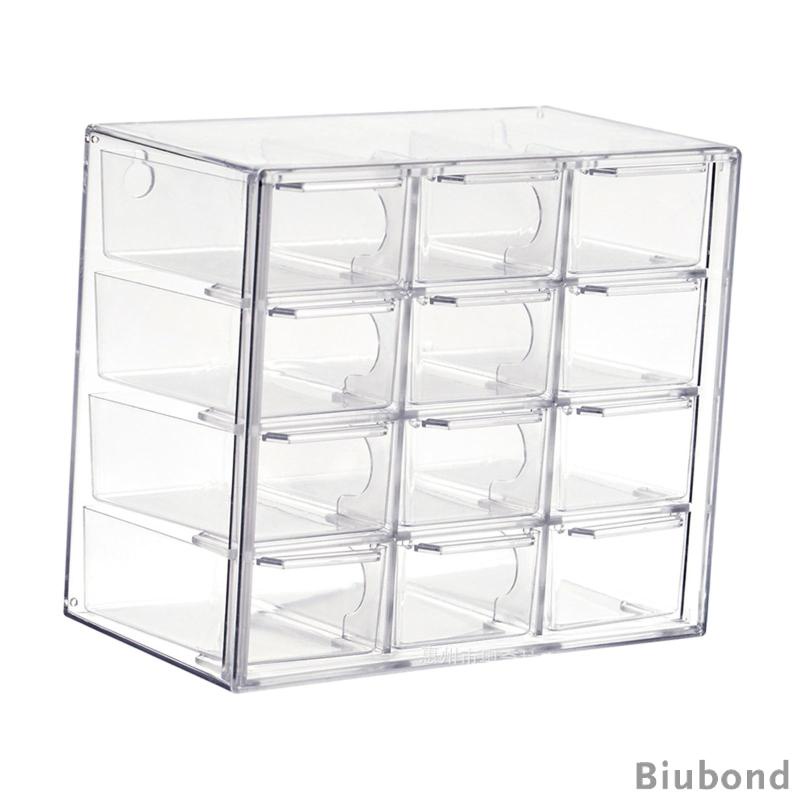 [Biubond] กล่องลิ้นชักใส ขนาดเล็ก สําหรับเก็บเครื่องประดับ ลูกปัด