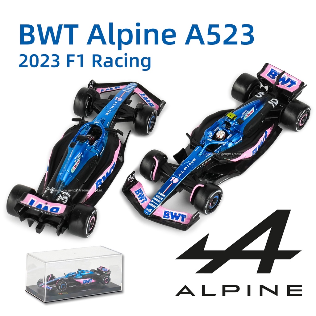 Bburago โมเดลรถแข่ง อะคริลิค 1:43 BWT Alpine 2023 A523 F1