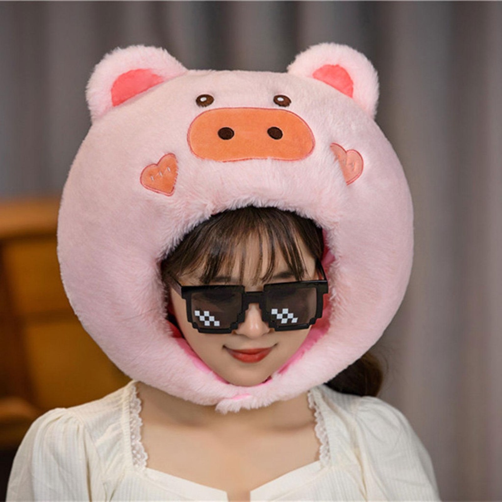 [ Freneci4 ] ที ่ คาดผมหมวกหมูสบายสําหรับสวมหน ้ ากากบอลบทบาทเล ่ นรับปริญญา