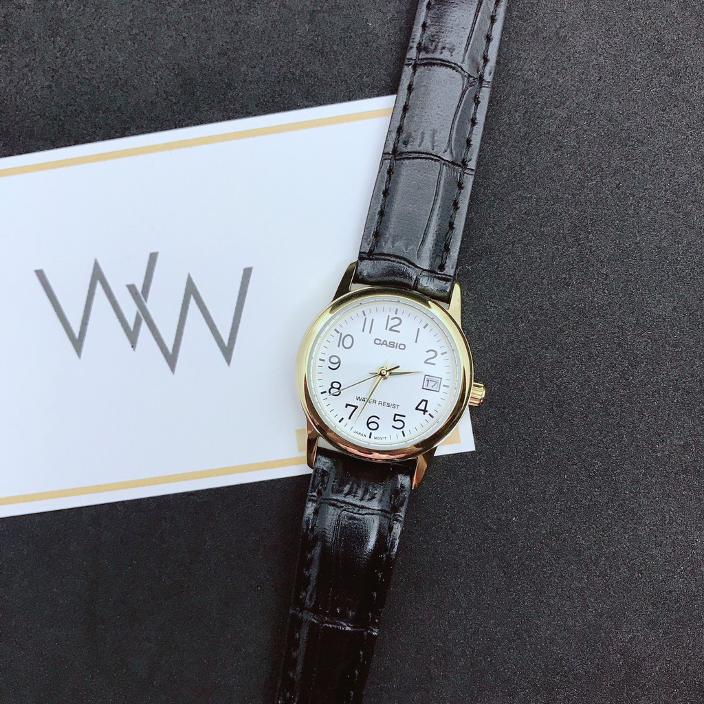 Time Shop ของแท้ นาฬิกาข้อมือ Casio ผู้หญิง รุ่น LTP-V002 (สายหนัง)