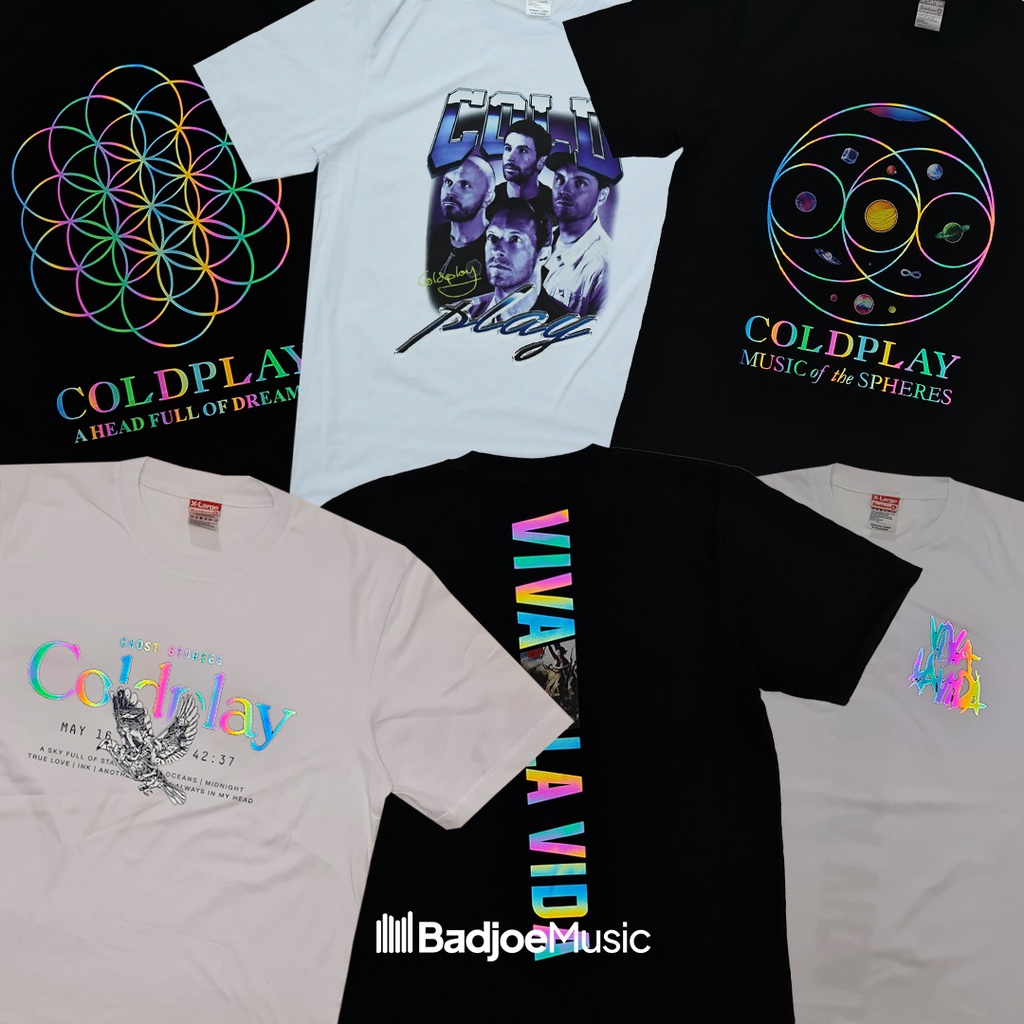 เสื้อยืดวงดนตรี Coldplay พิเศษ - เสื้อเพลงระดับพรีเมียม Coldplay Series