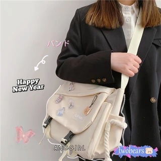 🌈พร้อมส่ง กระเป๋าสะพายข้างผู้หญิง ผู้ชาย สะพายไหล่ ผ้าแคนวาสวินเทจ แฟชั่น ปรับสายได้ ช่องเก็บของเยอะ