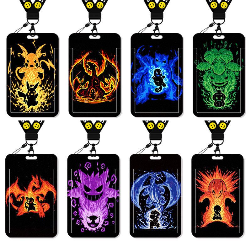 กระเป๋าใส่บัตรประจําตัวประชาชน ลายโปเกม่อน รถบัส โรงเรียน สําหรับเด็ก