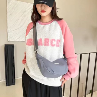 【พร้อมส่ง】miss bag fashion กระเป๋าสะพายข้างสไตล์ใหม่ กระเป๋าสะพายไนลอน รุ่น D-1555