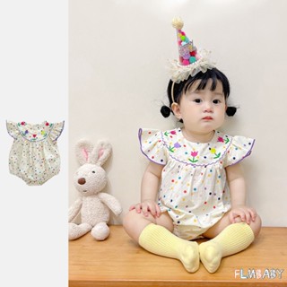 ชุดรอมเปอร์ บอดี้สูท ผ้าฝ้าย ลายจุด สไตล์เจ้าหญิง แฟชั่นฤดูร…