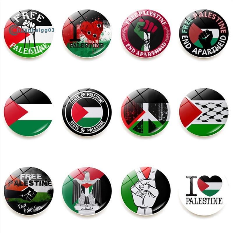 12PCS Palestine Flag Badges Friendship Lapel Pin, Palestian Pin, Palestine Flag Pin,สําหรับผู้ชายผู้