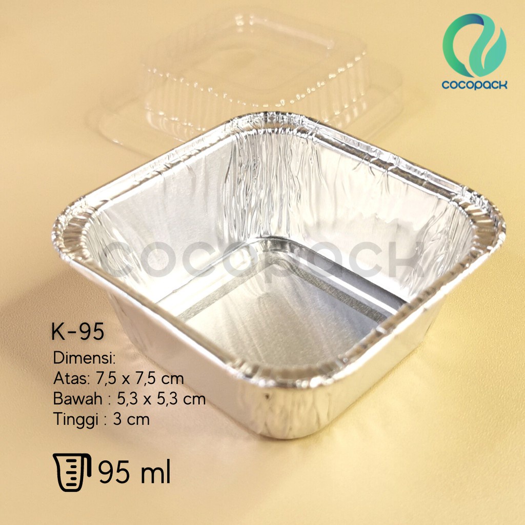 K95 ถาดอลูมิเนียมฟอยล์ + ฝาไมกา 10 ชิ้น