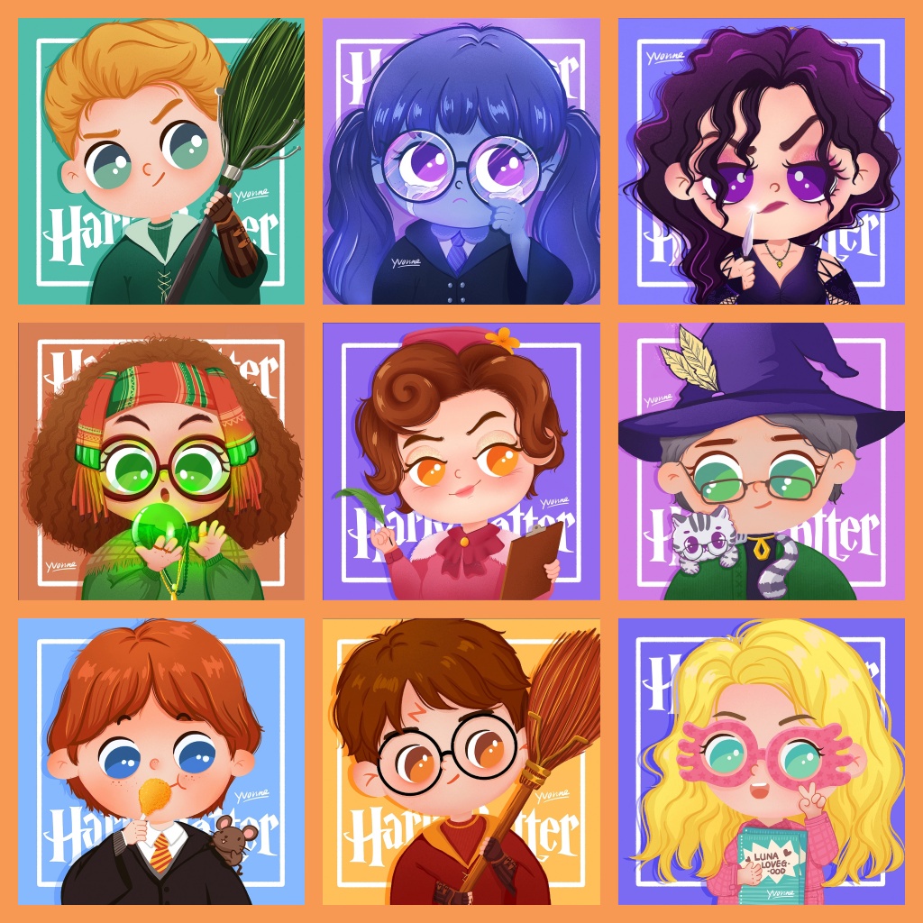 ภาพวาดสีน้ํามันบนผ้าใบ ตามตัวเลข รูปแฮร์รี่พอตเตอร์ DIY ขนาด 20x20 ซม. สําหรับเด็ก