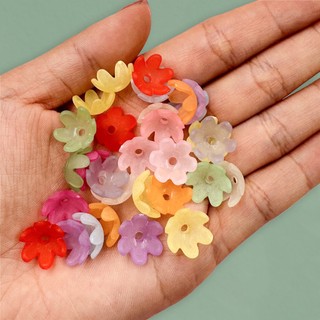 ลูกปัดอะคริลิค ลายดอกไม้ 14 มม. สําหรับทําเครื่องประดับ สร้อยข้อมือ ต่างหู DIY 30 ชิ้น