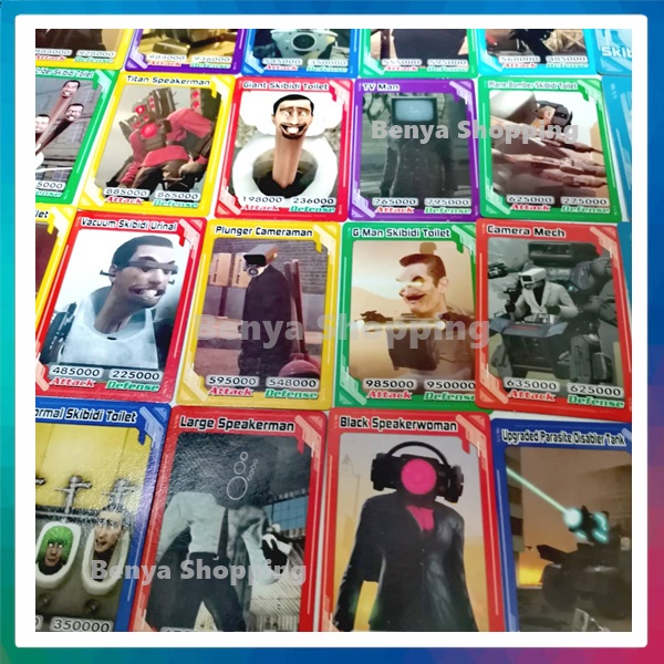 150 ใบคละแบบ การ์ด สกิบิดี้ ทอยเล็ต การ์ดเกม (กระดาษธรรมดา) ก6x8 ซม.