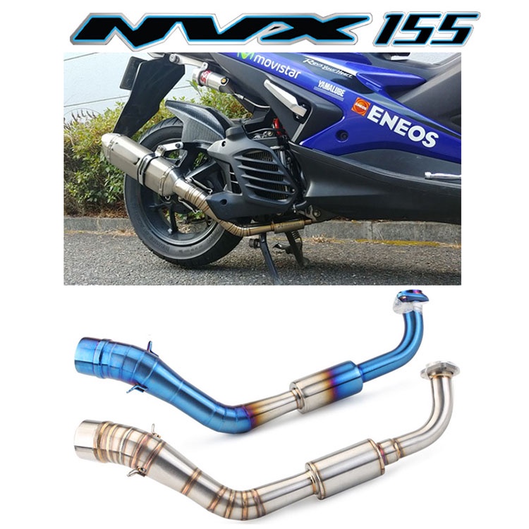 ท่อไอเสียรถจักรยานยนต์ Header ท่อสําหรับ Yamaha NVX155 Aerox155 ท่อลิงค์ด้านหน้าพร้อมตัวเก็บเสียงตัวเร่งปฏิกิริยา