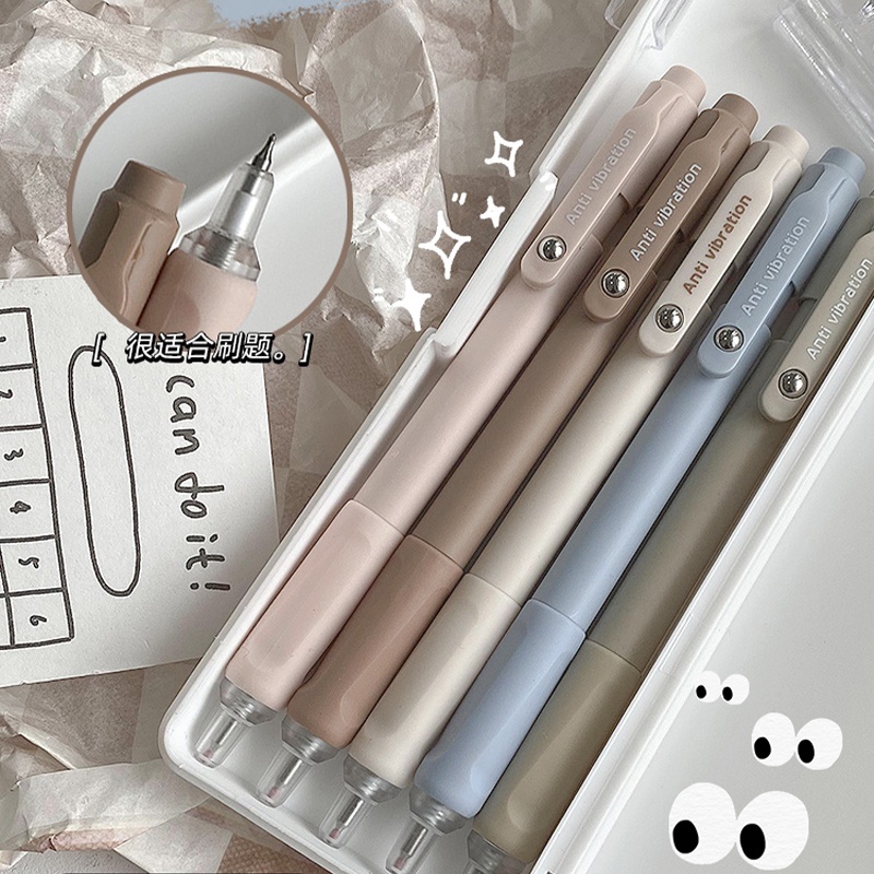 ปากกาหมึกเจล 0.5 มม. แบบแห้งเร็ว คุณภาพสูง สไตล์มินิมอล สีดํา สําหรับนักเรียน สํานักงาน