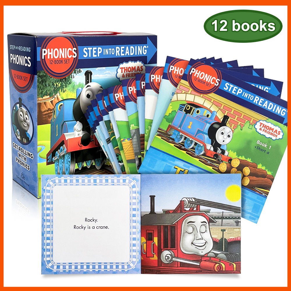 หนังสือ 12 Books/Set Get Rolling With Phonics (Thomas & Friends) Step Into Reading Books หนังสือภาษาอังกฤษเพื ่ อการศึกษาสําหรับเด ็ ก (Paperback)