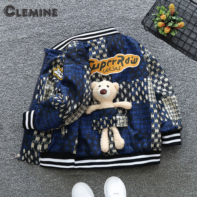 Clemineเสื้อแจ็กเก็ตเบสบอล สําหรับเด็กผู้ชาย และเด็กผู้หญิง