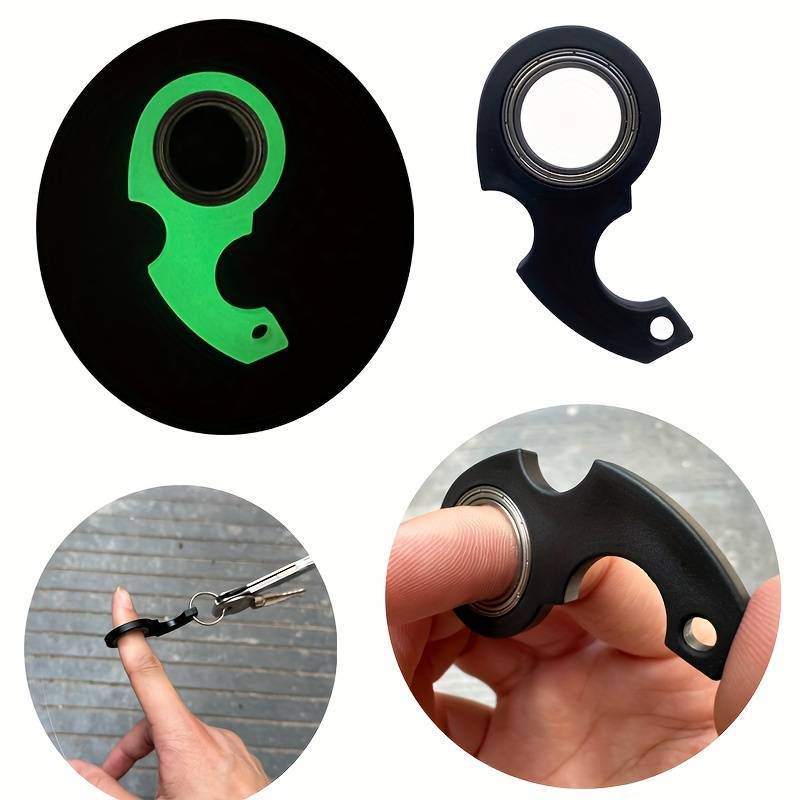 Temu ระเบิด karambit spinner รุ่น 2 รุ่น 2 เทรนด์ของเล่นคลายเครียดจากหอยสังข์หมุนหมุนปลายนิ้ว
