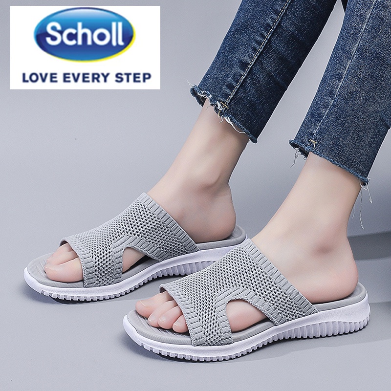 Scholl รองเท้าผู้หญิง scholl scholl scholl รองเท้าแตะชายหาดแบนผู้หญิง scholl Slides รองเท้า scholl ผู้หญิงรองเท้าแตะโบฮีเมียผู้หญิง