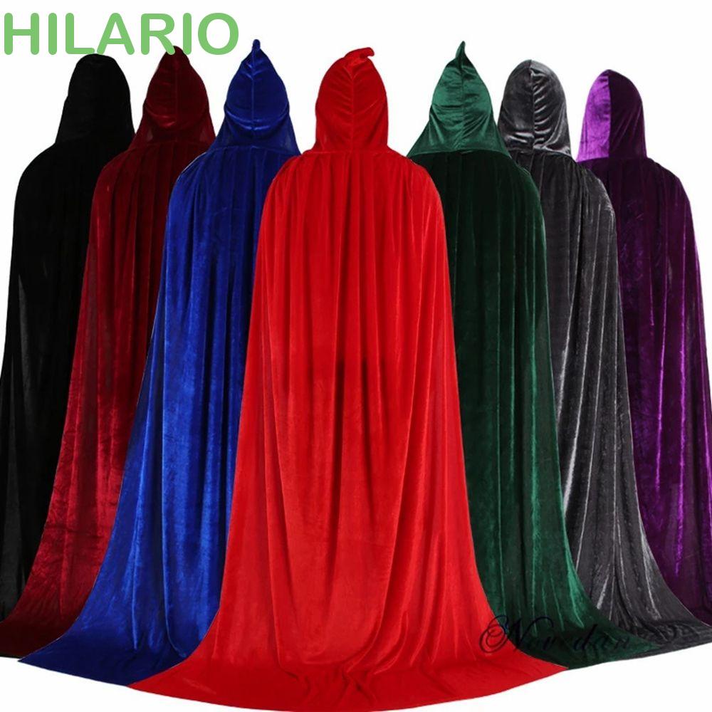 Hilario เสื้อคลุม ผ้ากํามะหยี่ อเนกประสงค์ แฟนซี ปาร์ตี้ ผู้ใหญ่ แม่มด คอสเพลย์ เสื้อคลุม มีฮู้ด