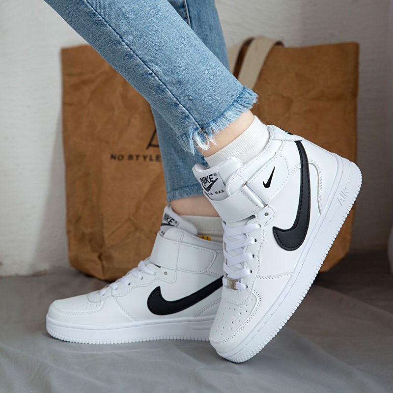 *พร้อมส่ง* Nike Air Force One Inspired Tick Men Women Running Shoes Sport Kasut