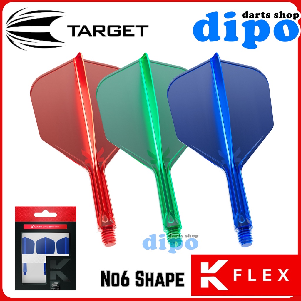 TARGET K-FLEX RGB 【 No.6 Shape) 】Hard Material Darts Flight - TARGET Darts Flight