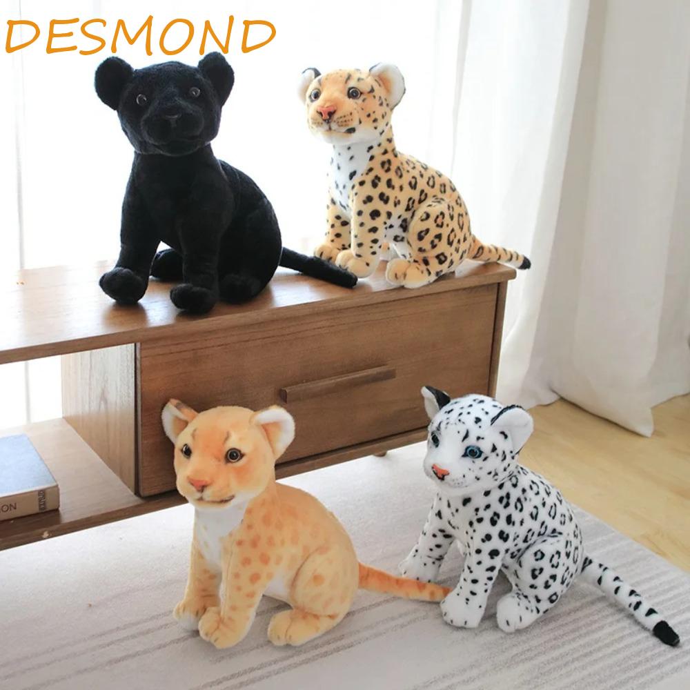 Desmond ตุ๊กตาเสือดาวหิมะจําลอง แบบนิ่ม ของเล่นสําหรับเด็ก
