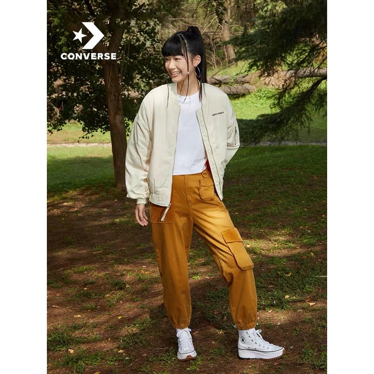 ,CLASS A CONVERSE Converse official Run Star Hike thick-soled canvas sneakers small white shoes สบา