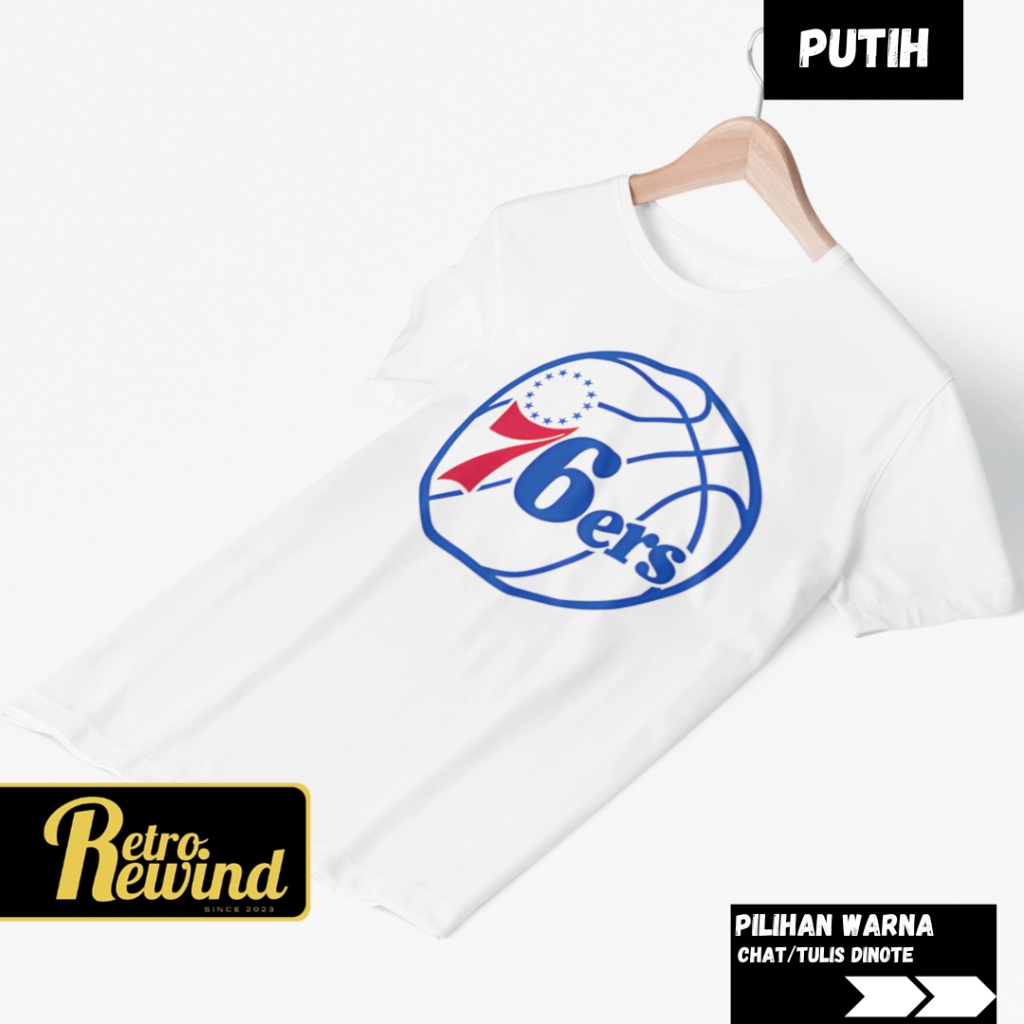 พร้อมส่ง Philadelphia เสื้อยืดบาสเก็ตบอล ขนาดใหญ่ 76ers ไซซ์ สําหรับเด็ก ไซซ์