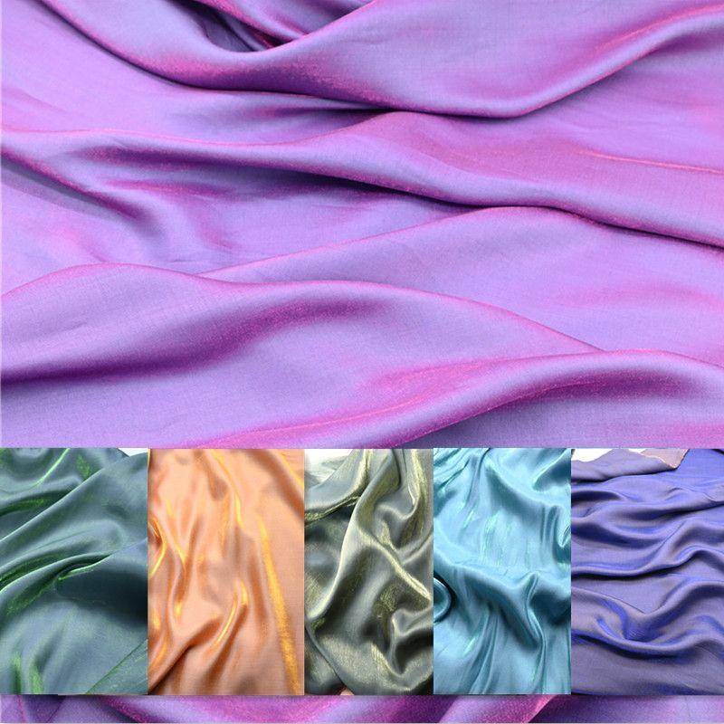 [มากกว่า 1 ชิ้น ไม่มีการตัด] 150 * 100 ซม. ผ้าไหมแก้ว สีสันสดใส ซาติน นางเงือก เจ้าหญิง ผ้าไล่ระดับสี คริสตัล ผ้าไหม ชุดแต่งงาน ผ้าประกาย