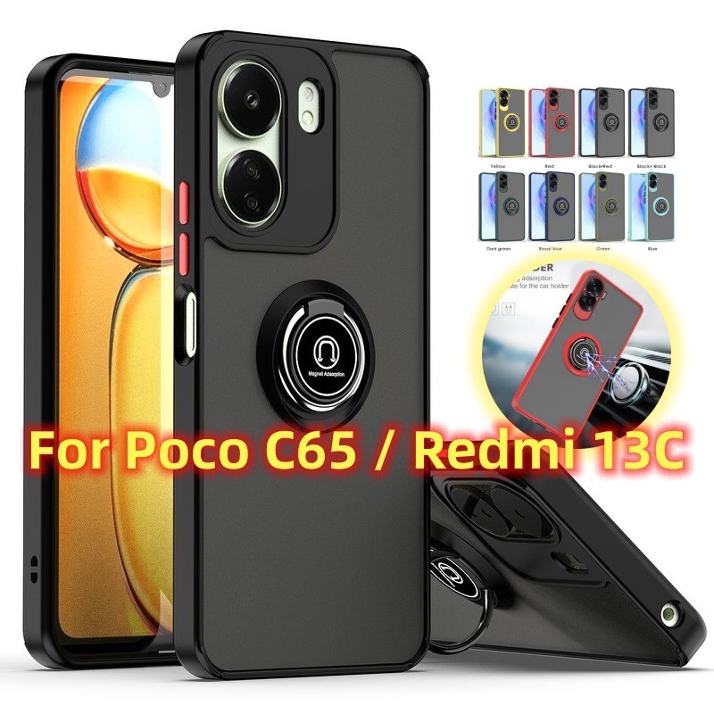 357.เคสกันกระแทก Redmi 13C เคสขอบสีหลังด้าน สำหรับ Xiaomi Redmi 13C เคสกันกระแทก เสี่ยวมี่ เรดมี่13C