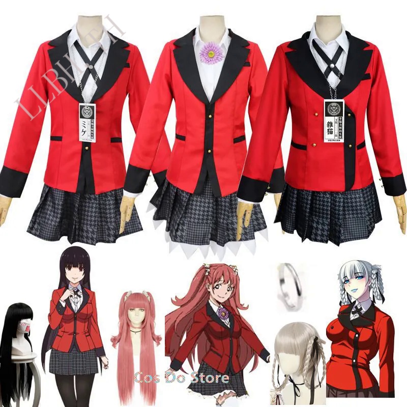 Anime Kakegurui Yumeko Costumes Kirari Momobami Uniform Cosplay Japanese School Girls Uniforms Suits