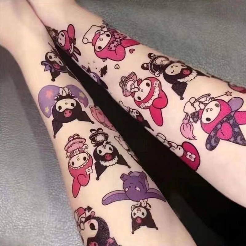 30 ชิ้น/แพ็คการ์ตูน Kuromis Kitty สติ๊กเกอร์รอยสักสําหรับเด็ก Kuromi Water Transfer พิมพ์สติกเกอร์สําหรับของเล่นเด็ก - รูปที่ 4