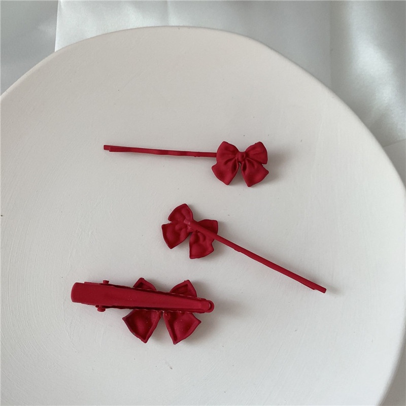 กิ๊บติดผม อเนกประสงค์ ประดับโบว์น่ารัก สีแดงหวาน สําหรับเด็กผู้หญิง - รูปที่ 6
