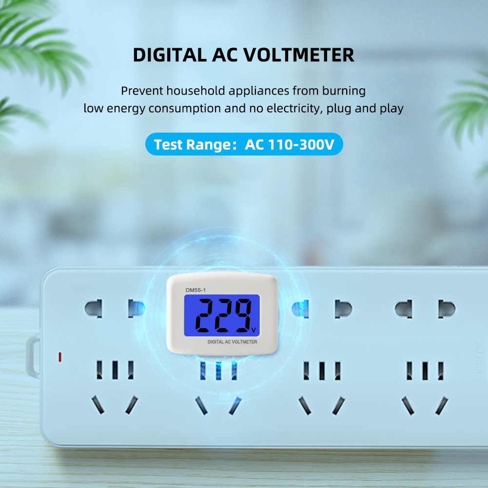 AC Digital Voltmeter มิเตอร์วัดไฟบ้าน อุปกรณ์วัดไฟบ้าน ตัวตรวจสอบไฟบ้าน ไฟฟ้าเกิน ไฟฟ้าตก ไฟฟ้าดับ ร