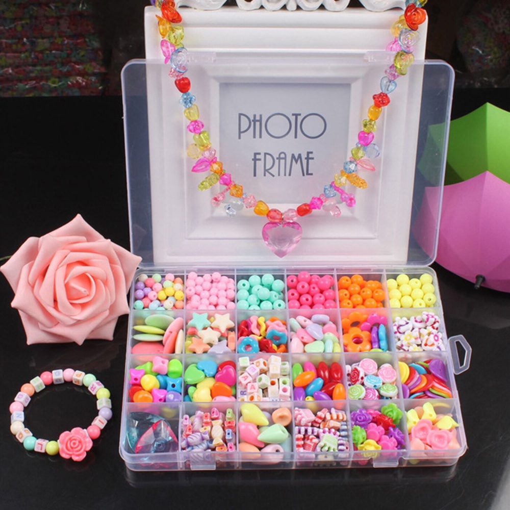 พร้อมส่ง ลูกปัดเม็ดทราย DIY พร้อมกล่อง 15 สีขนาด 4mm อุปกรณ์พร้อมทำครบชุด ร้อยสร้อยข้อมือลูกปัดแหวนเองอินเทอร์เฟซแฟชั่น