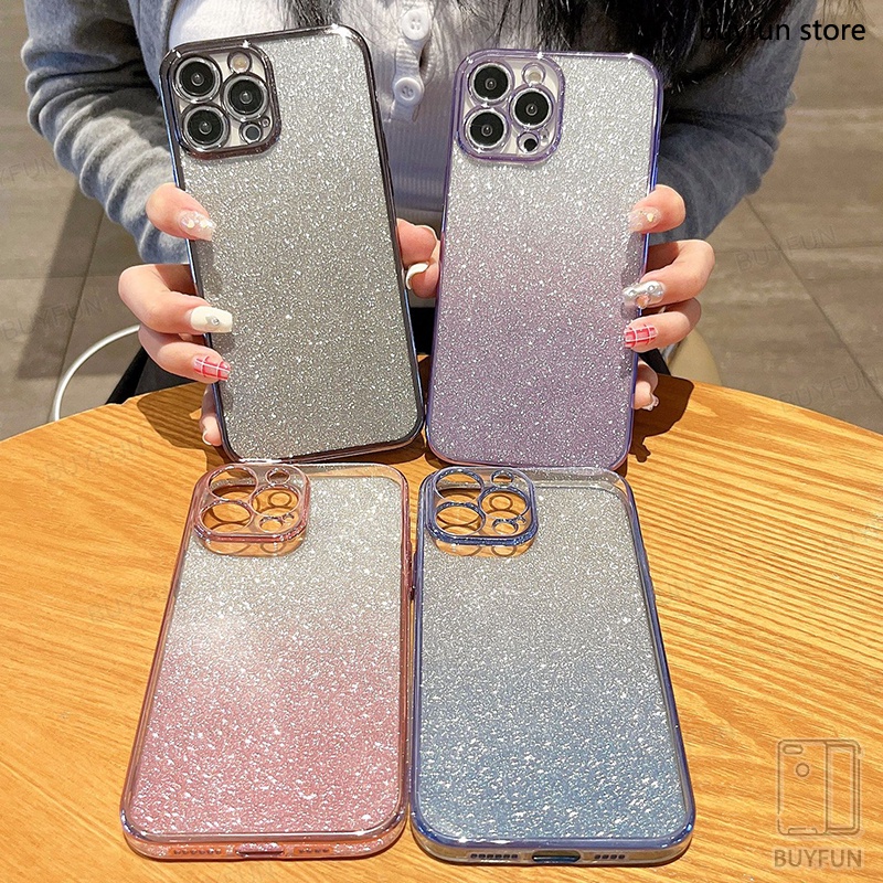 For oppo A58 A78 A18 A38 4G 5G k11x k11 Reno10 pro+ Realme C55 C53 Transparent Soft Protective Case Electroplate Bumper Casing Shockproof Cover Glitter Shell