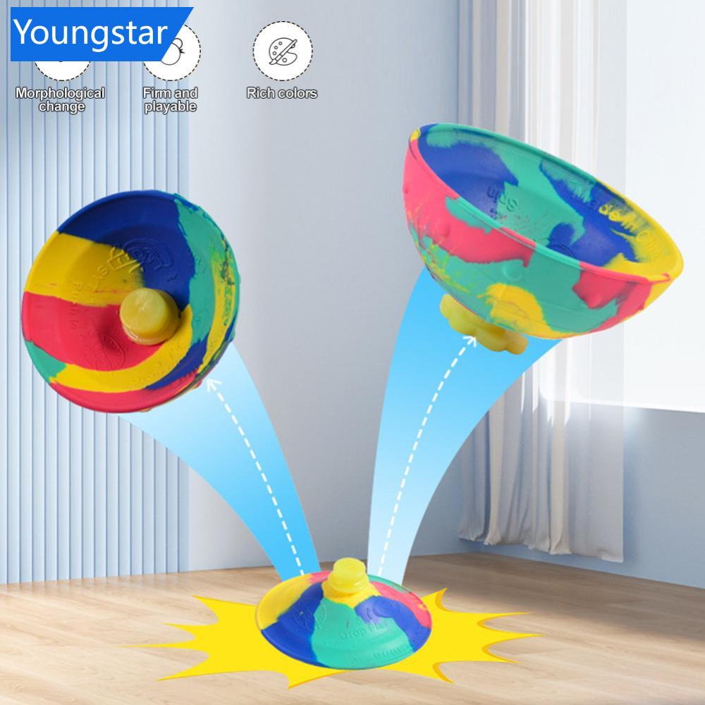 [ForeverYoung] ชามยางเด้ง พร้อมไฟกระโดด แบบยืดหยุ่น ของเล่นบรรเทาความเครียด สําหรับเด็ก A1R3