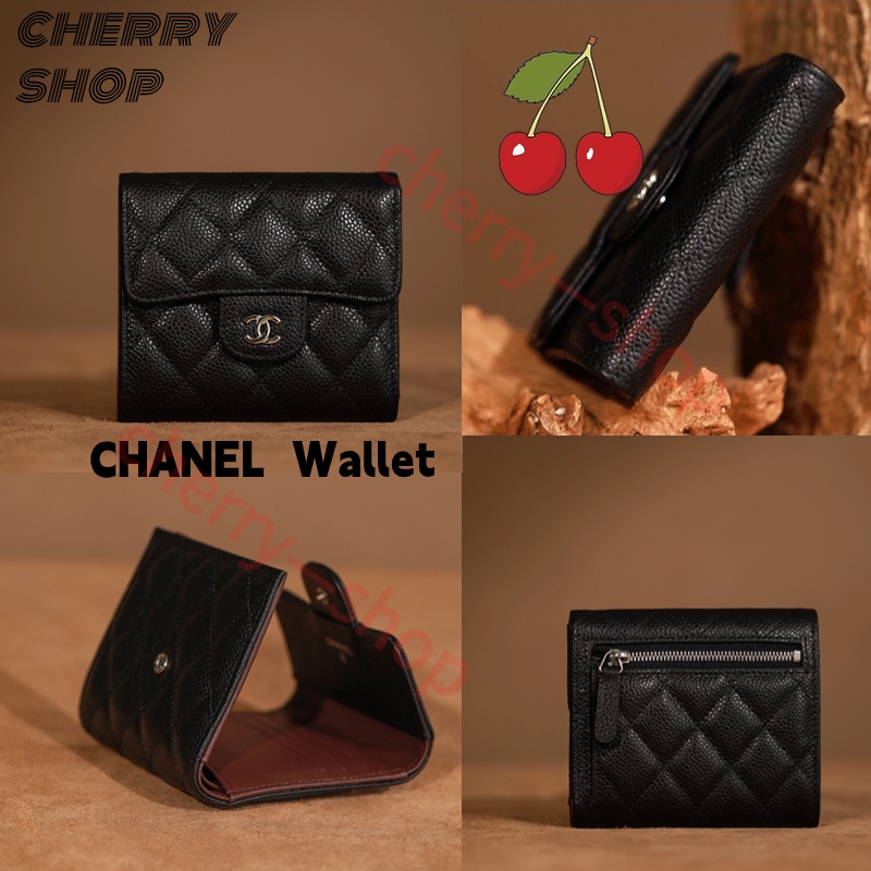 ชาแนล CHANEL Short Walletกระเป๋าสตางค์สุภาพสตรี กระเป๋าสตางค์
