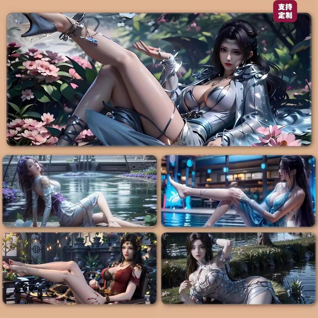 แผ่นรองเมาส์ ขนาดใหญ่ ลายการ์ตูนอนิเมะ Medusa Broken Sky Xiao Yanyun Yunyun สําหรับสํานักงาน และนักเรียน HD anime mouse pad