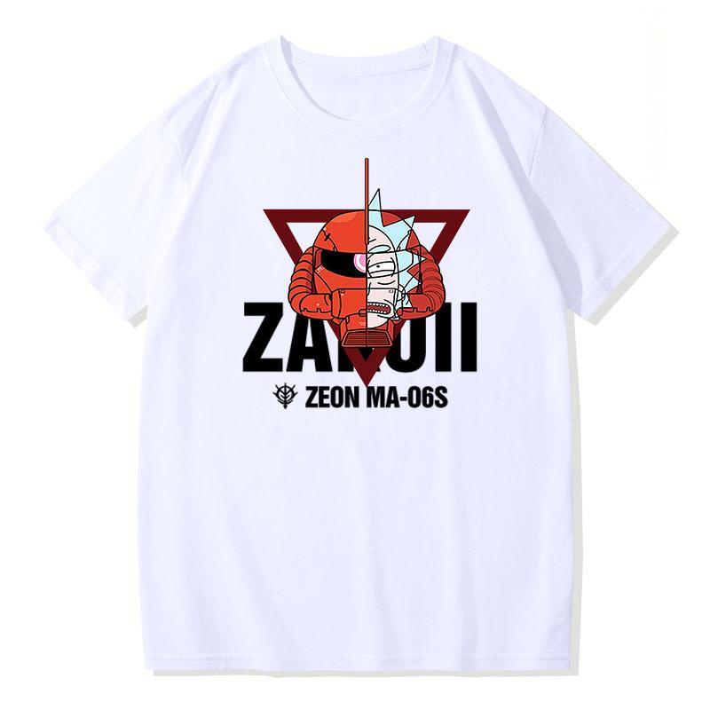 แฟชั่น เสื้อยืดแขนสั้นผู้ชาย Anime Mecha Gundam Zaku สุดหล่อสไตล์ใหม่ เสื้อผ้า