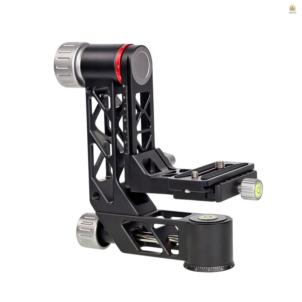 Ving)xiletu XGH-3 ขาตั้งกล้องอลูมิเนียมอัลลอย พร้อมแผ่น QR 1/4 นิ้ว และสกรูอินเตอร์เฟซ 3/8 นิ้ว สําหรับถ่ายภาพนก กล้อง สมาร์ทโฟน
