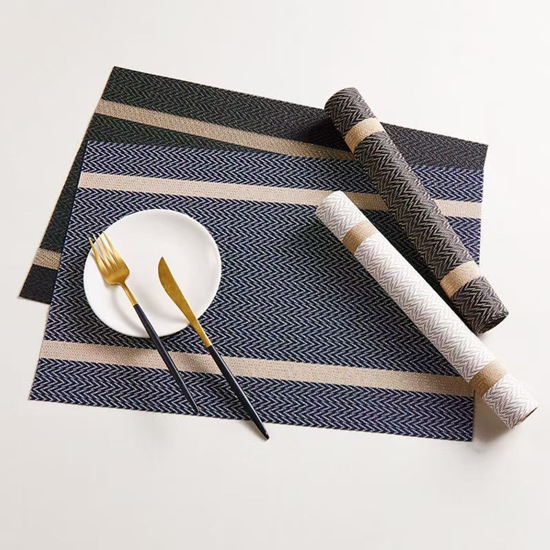 เสื่อรองจานกันความร้อนกันน้ำและน้ำมัน แผ่นรองจานสไตล์ตะวันตกหรูหราสไตล์นอร์ดิก